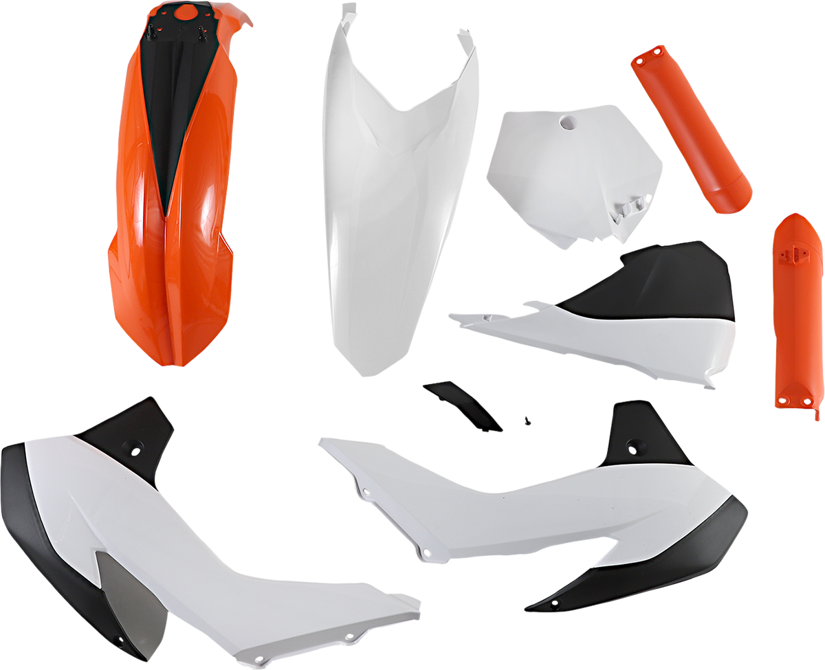 Acerbis Complete Plastic Fender Body Kit Orange/White/Black