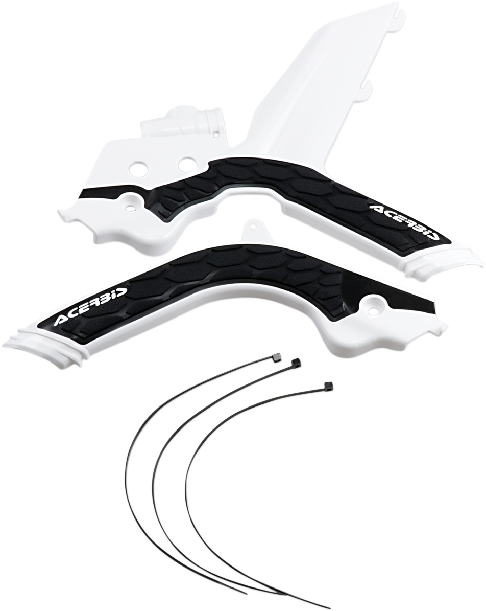 ACERBIS X Grip Frame Guards White Black