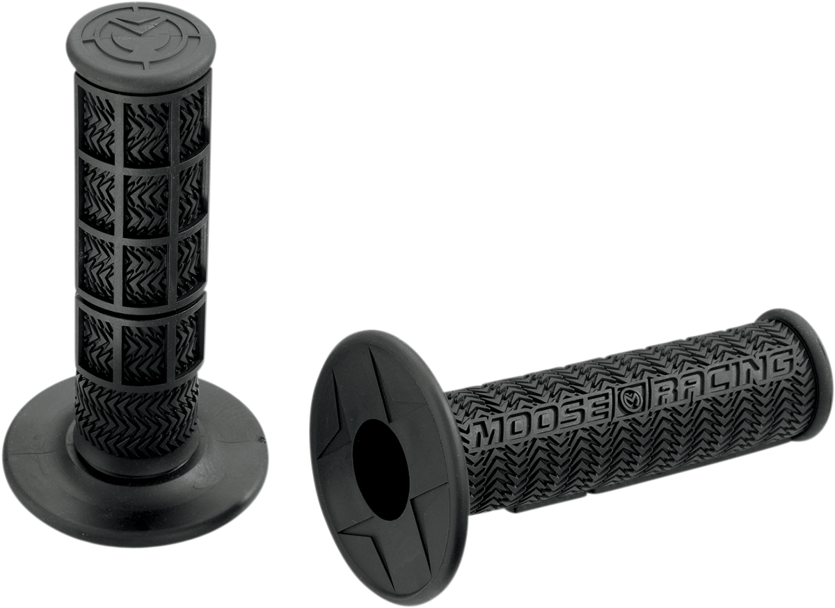 Moose Racing 7/8in Black Flange Style Stealth MX Grips