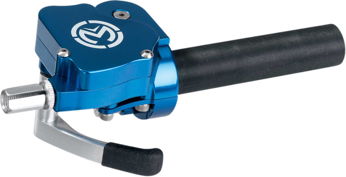 Moose Blue Aluminum Thumb and Twist Dual Gasser Throttle
