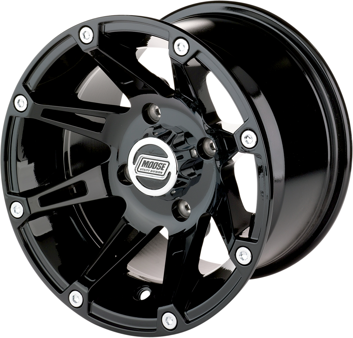 MU 387X Black Rear Wheel Assembly 12x8 4/136 4+4