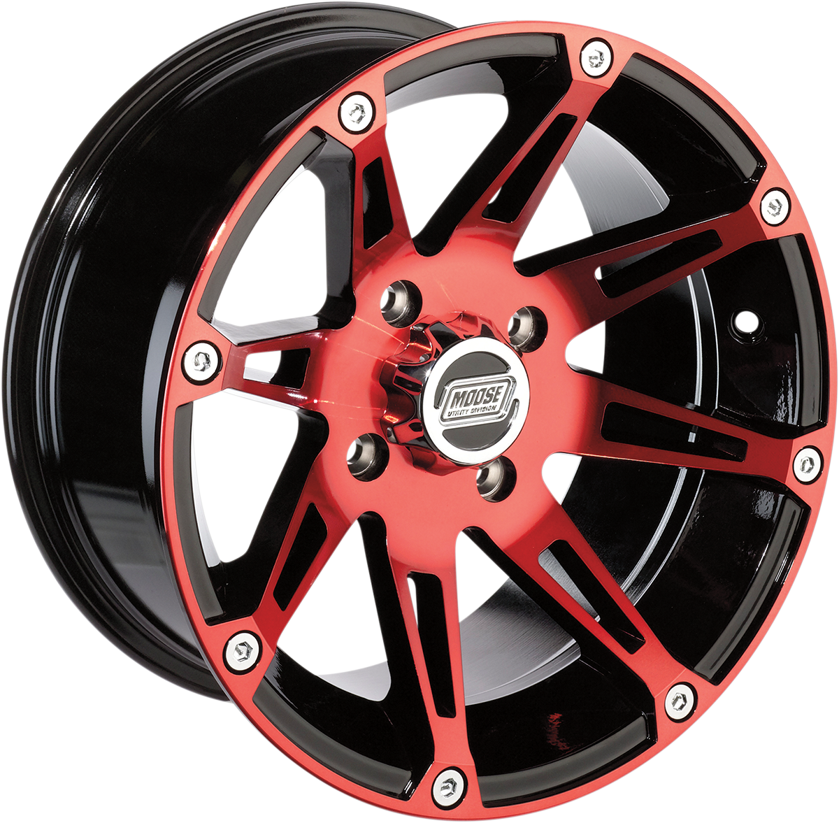 MU 387X Red Rear Wheel Assembly 14x8 4/110 4+4