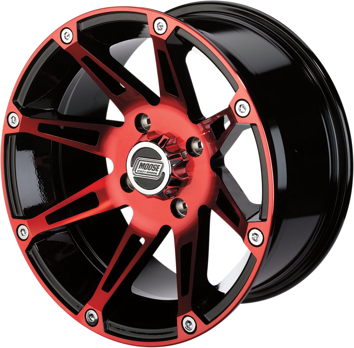 MU 387X Red Rear Wheel Assembly 14x8 4/110 4+4