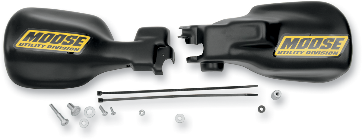 Moose Utility Stealth Black Contoured Handguards Hand Shields Pair