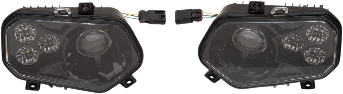 Moose Utility Black LED Headlights Left Right Pair