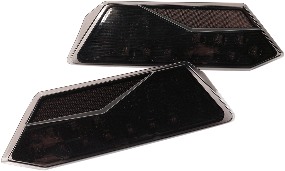 Moose LED Tail Lights Black Lens Left Right Pair