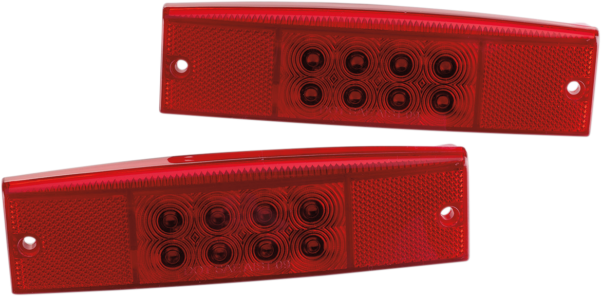 Moose LED Tail Lights Red Lens Left Right Pair