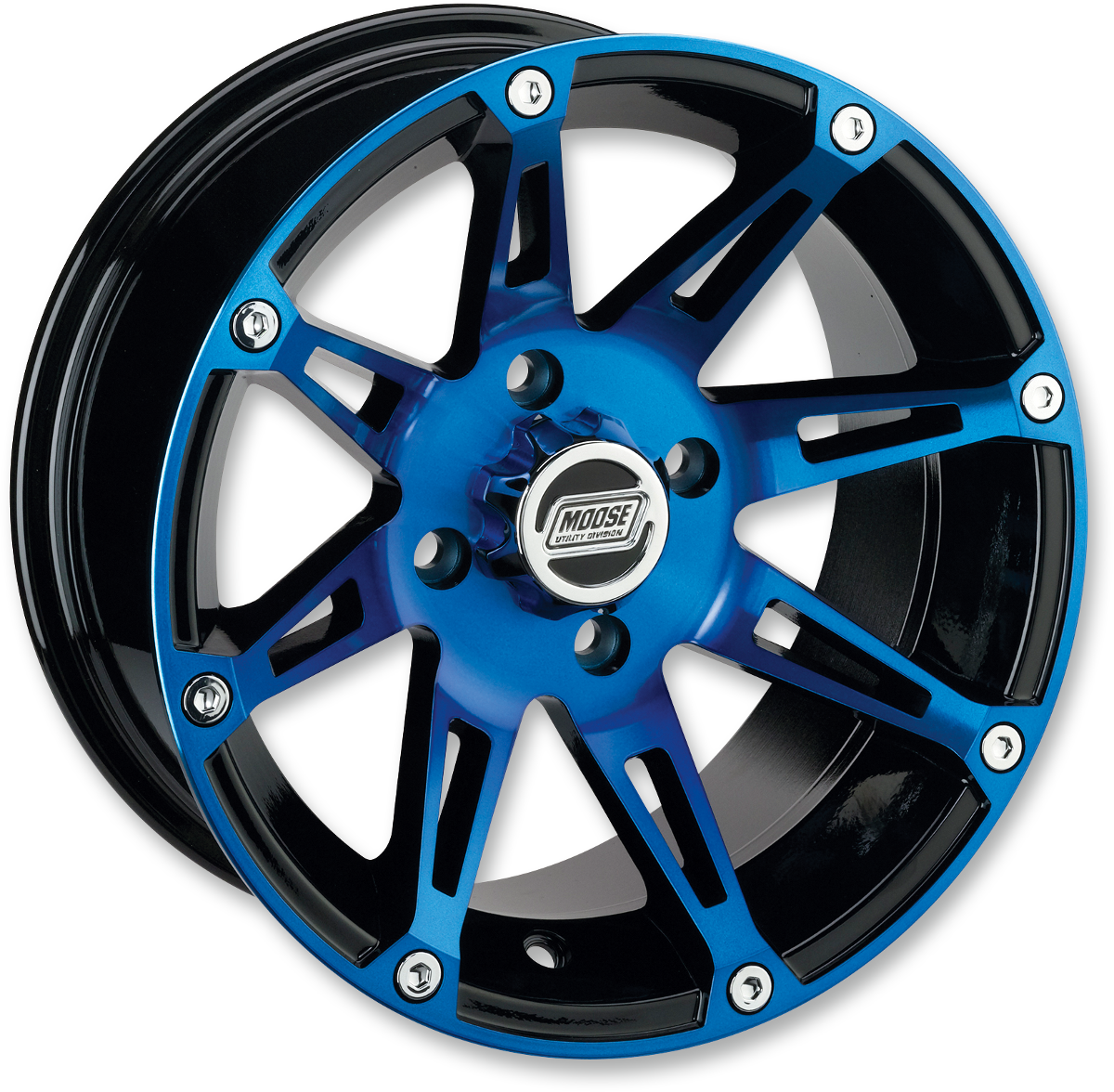 MU 387X Blue Front Wheel Assembly 12x7 4/136 4+3