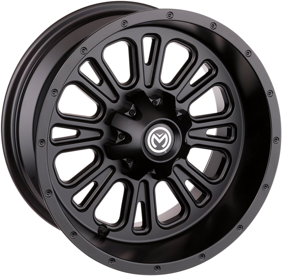 MU 399X Black Front Wheel Assembly 12x7 4/156 4+3