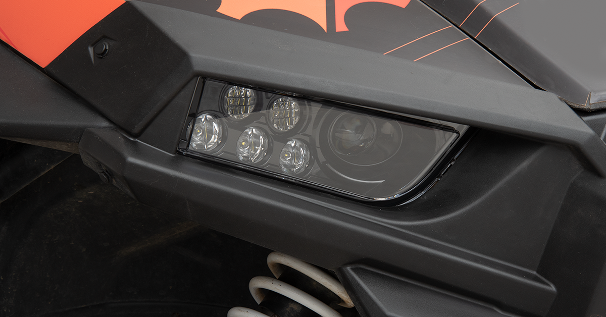 Moose Black LED Headlights Left Right Pair