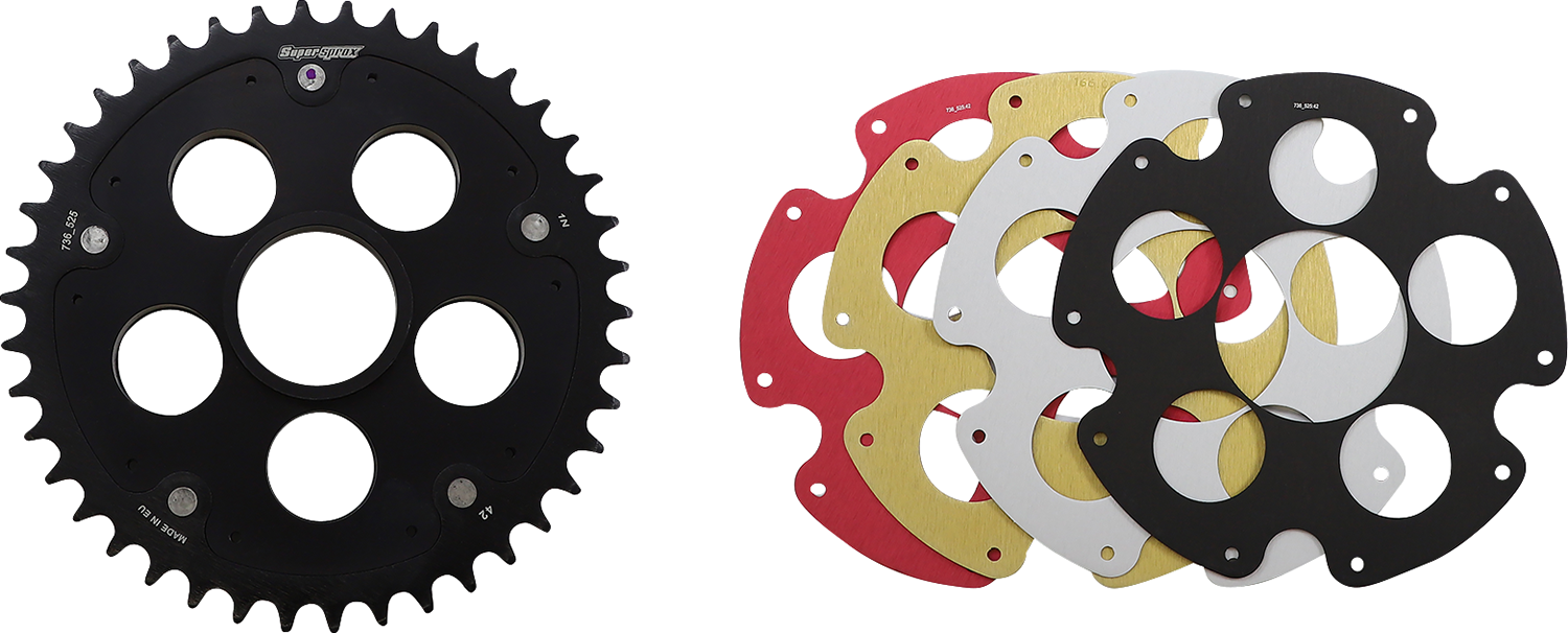 Supersprox Edge Rear Drive Sprocket With Color Insert 42T