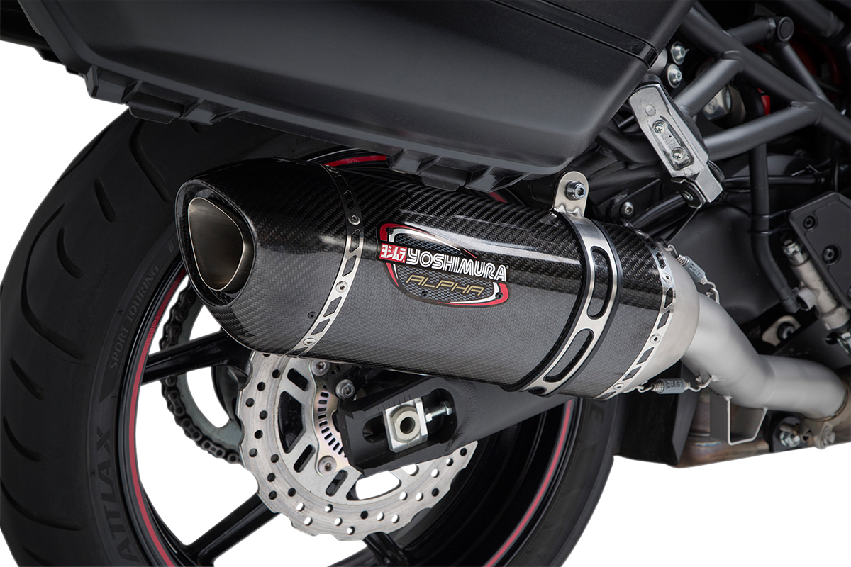 Yosh Alpha Street Slip On CF Exhaust Pipe Works Kawasaki Versys 1000 6